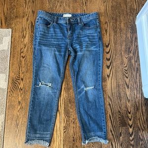 Free People mid rise straight jeans, 31 waist, petite